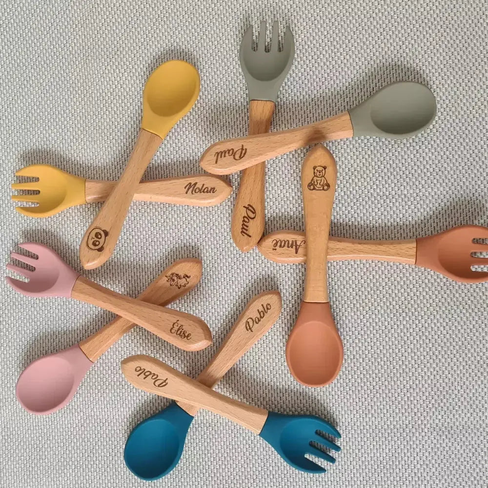 Cuillère bébé personnalisée en silicone