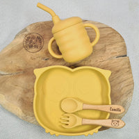 Set de table bébé prénom complet jaune