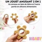 Nouveau anneau dentition bébé jaune
